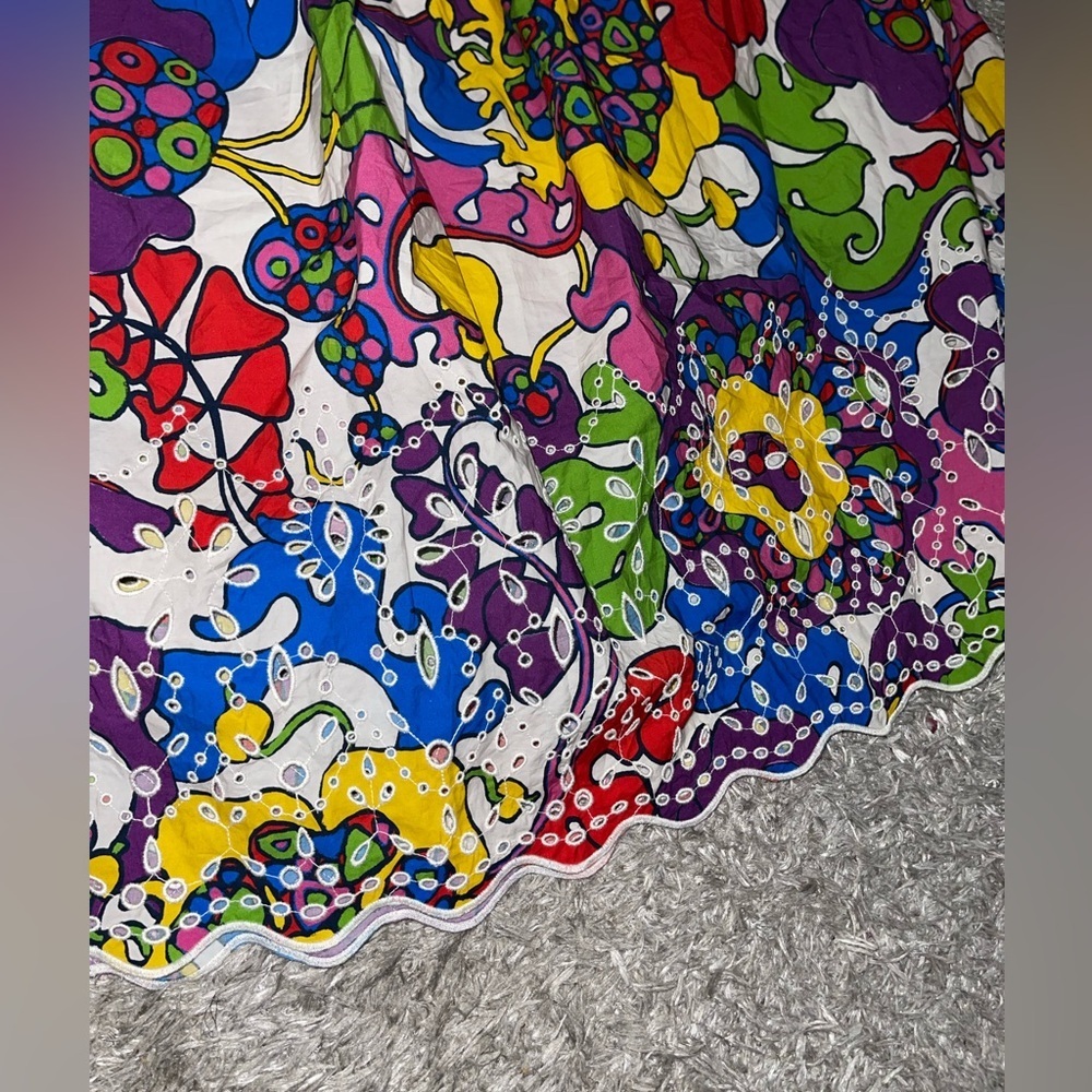 Rhode beautiful Audrey Boho Woodstock floral colorful midi skirt - Picture 9 of 17
